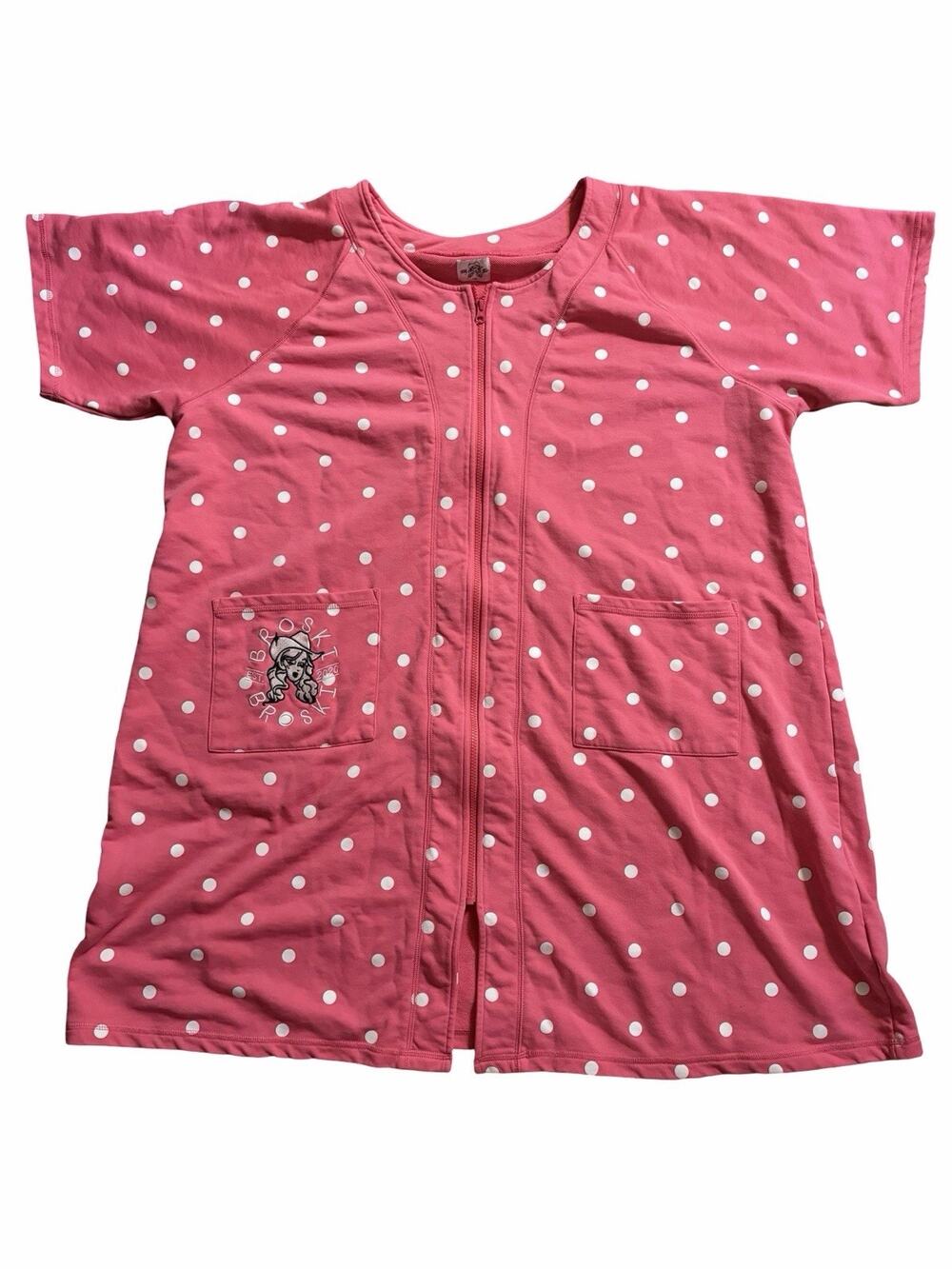 Brittany Broski “Purdy Pink Muumuu” Polka Dot Zip Front Sleep Dress 2XL
